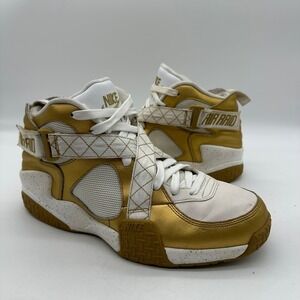 Nike 642330-700 Mens 12.5 Gold Air Raid Cross Strap Outdoor Basketball Shoes